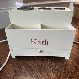 GUC Pottery Barn Teen White Plug ‘n Style Hair Accessories Organizer “Karli”